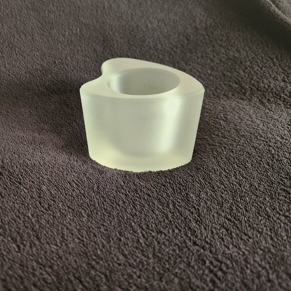 Heart-Shaped Art Glass Votive Candle Holder Valentine's Day - Picture 8 of 16